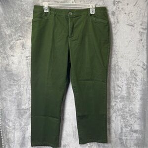 CJ Banks  Dark Green Chinos